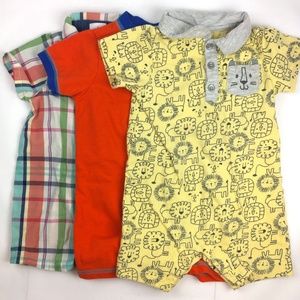 Boys Playsuits 3pc 6-12 Months CUTE Onesies